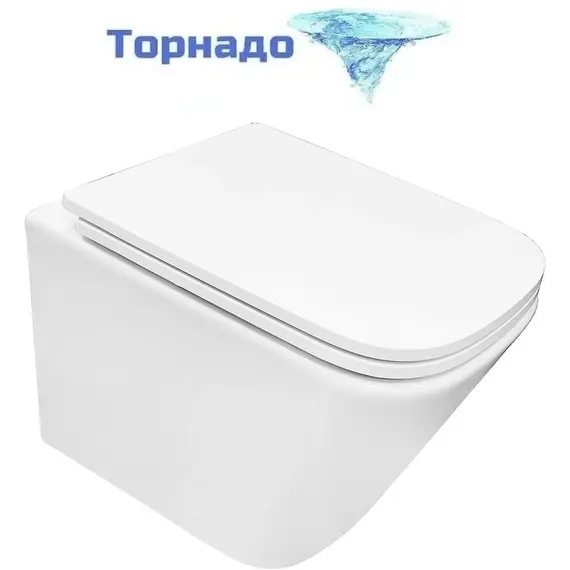Инсталляция с подвесным унитазом комплект: Grohe Rapid SL 38772001 с подвесным безободковым унитазом Azario Armonia AZ-2403 сиденье микролифт, крепление, с кнопкой смыва хром (Система смыва торнадо) фото 3