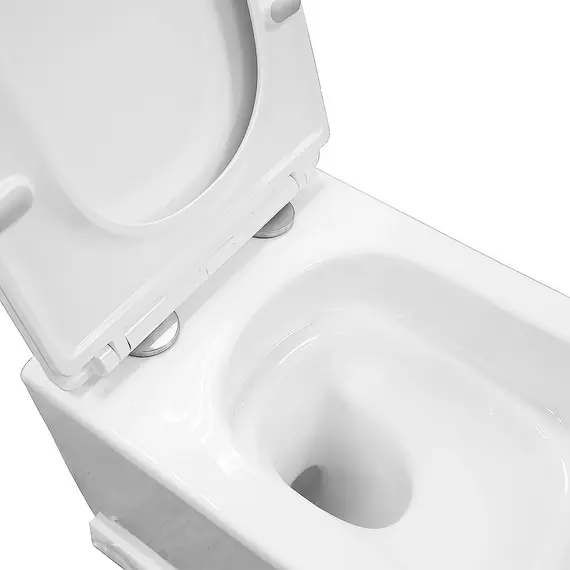 Инсталляция с подвесным унитазом комплект: Grohe Rapid SL 38772001 с подвесным безободковым унитазом Azario Armonia AZ-2403 сиденье микролифт, крепление, с кнопкой смыва хром (Система смыва торнадо) фото 8