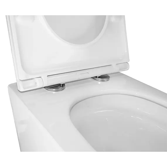 Инсталляция с подвесным унитазом комплект: Grohe Rapid SL 38772001 с подвесным безободковым унитазом Azario Eclat AZ-2381-A сиденье микролифт, крепление, с кнопкой смыва хром (Система смыва торнадо) фото 9