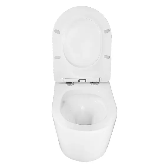 Инсталляция с подвесным унитазом комплект: Grohe Rapid SL 38772001 с подвесным безободковым унитазом Azario Ollin AZ-0513R сиденье микролифт, крепление, с кнопкой смыва хром (Система смыва торнадо) фото 8