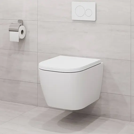 Инсталляция с подвесным унитазом комплект: Grohe Rapid SL 38772001 с подвесным безободковым унитазом Azario Legenda AZ-2305-AS сиденье микролифт, крепление, с кнопкой смыва хром (Система смыва торнадо) фото 19