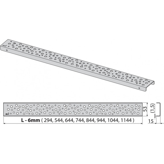 Решетка AlcaPlast BUBLE-850L для трапа фото 4