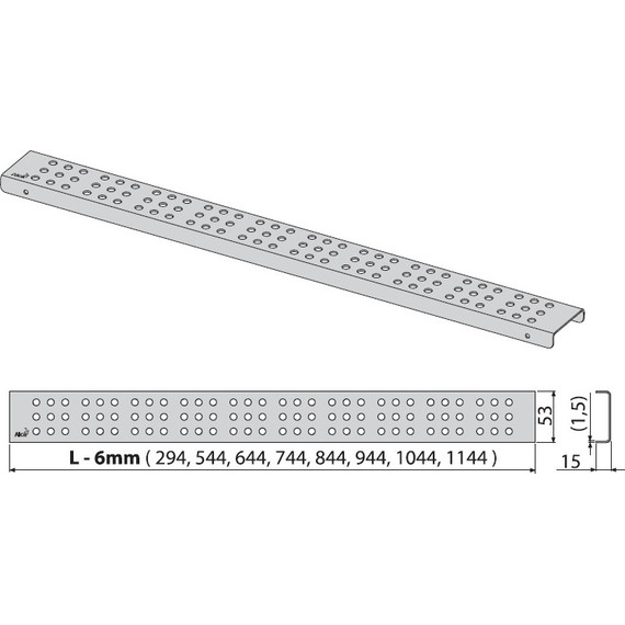 Решетка AlcaPlast CUBE-650L для трапа фото 2