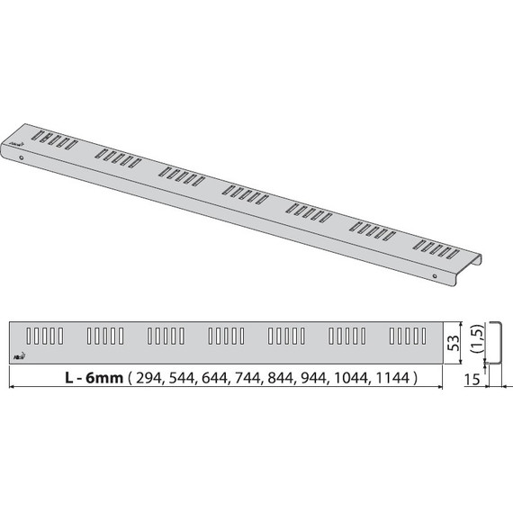Решетка AlcaPlast DREAM-950L для трапа фото 2