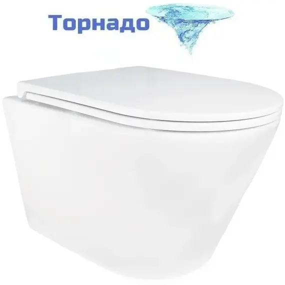 Инсталляция с подвесным унитазом комплект: TECEbase 2.0 9400413 с подвесным безободковым унитазом Azario Songo AZ-5180T-WHT сиденье микролифт, крепление, с кнопкой смыва белая (Система смыва торнадо) фото 3