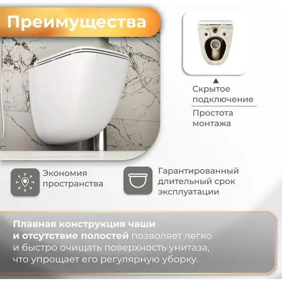 Инсталляция с подвесным унитазом комплект: TECEbase 2.0 9400413 с подвесным безободковым унитазом Grossman GR-4497SQC сиденье микролифт, крепление, с кнопкой смыва белая (Система смыва торнадо) фото 11