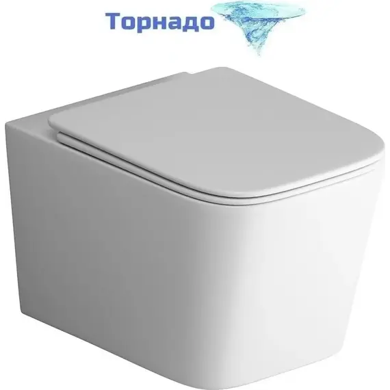 Инсталляция с подвесным унитазом комплект: TECEbase 2.0 9400413 с подвесным безободковым унитазом Grossman GR-4404MSQ сиденье микролифт, крепление, с кнопкой смыва белая (Система смыва торнадо) фото 3