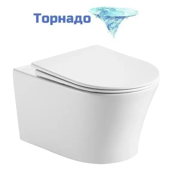Инсталляция с подвесным унитазом комплект: TECEbase 2.0 9400413 с подвесным унитазом Grossman Thin Rim GR-5604SQ сиденье микролифт, крепление, с кнопкой смыва белая (Система смыва торнадо) фото 3