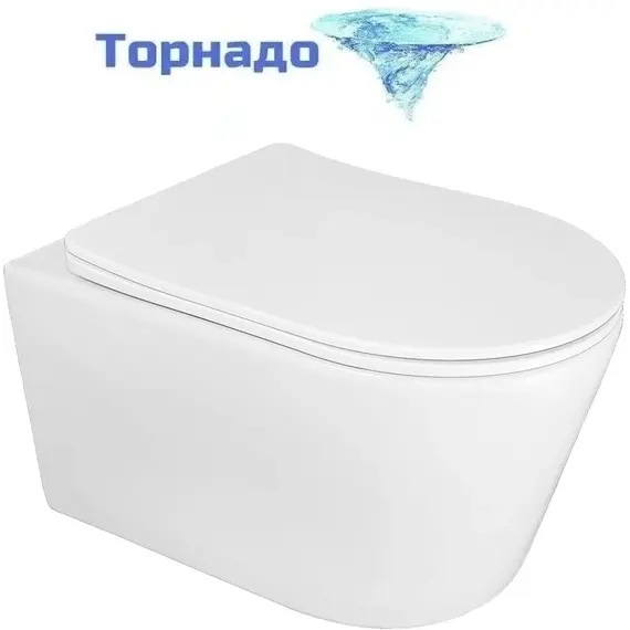 Инсталляция с подвесным унитазом комплект: TECEbase 2.0 9400413 с подвесным безободковым унитазом Azario Ollin AZ-0513R сиденье микролифт, крепление, с кнопкой смыва белая (Система смыва торнадо) фото 3