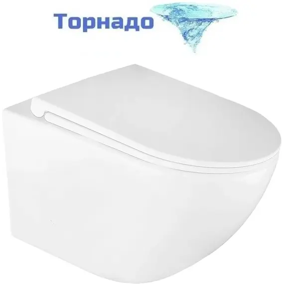 Инсталляция с подвесным унитазом комплект: TECEbase 2.0 9400412 с подвесным безободковым унитазом Azario Bonelle AZ-2801E сиденье микролифт, крепление, с кнопкой смыва хром (Система смыва торнадо) фото 3