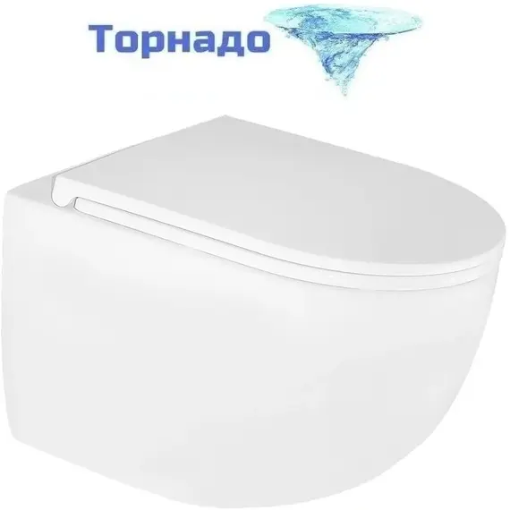Инсталляция с подвесным унитазом комплект: TECEbase 2.0 9400412 с подвесным безободковым унитазом Azario Terso AZ-092E-UQ3 сиденье микролифт, крепление, с кнопкой смыва хром (Система смыва торнадо) фото 3