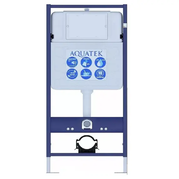 Инсталляция с подвесным унитазом комплект: Aquatek Standart 50 INS-0000012 с подвесным безободковым унитазом Azario Terso AZ-092E-UQ3 сиденье микролифт (Система смыва торнадо) фото 2