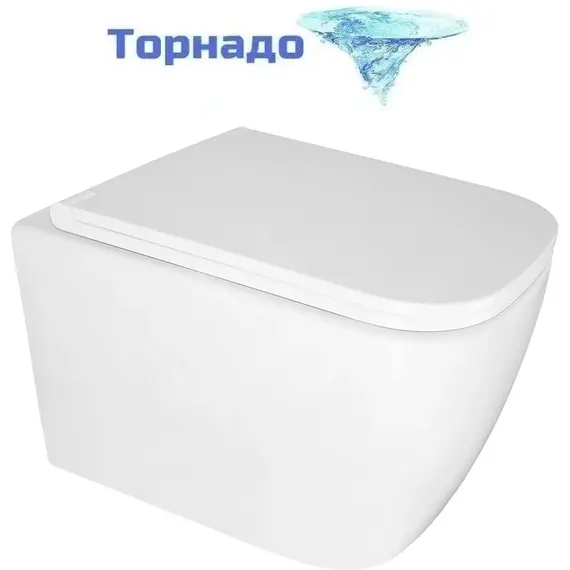 Инсталляция с подвесным унитазом комплект: Aquatek Standart 50 INS-0000012 с подвесным безободковым унитазом Azario Legenda AZ-2305-AS сиденье микролифт (Система смыва торнадо) фото 3