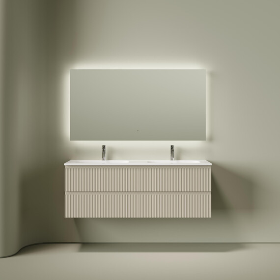 Тумба подвесная с раковиной Sancos Snob T 140 см SNT70CE, Beige Soft (раковина Grace CN7022) фото 5