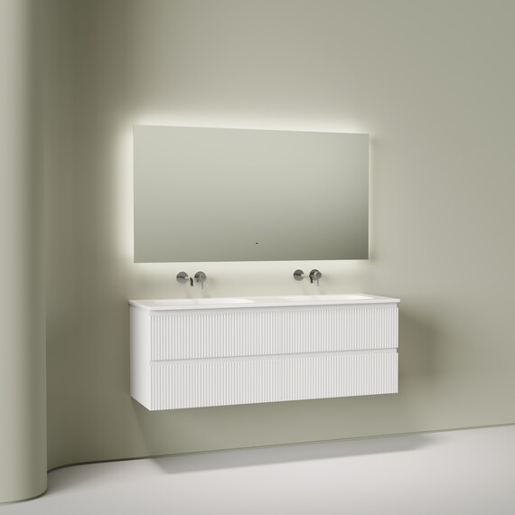 Тумба подвесная с раковиной Sancos Snob T 140 см SNT70W, Bianco (раковина Grace CN7022wx) фото 5