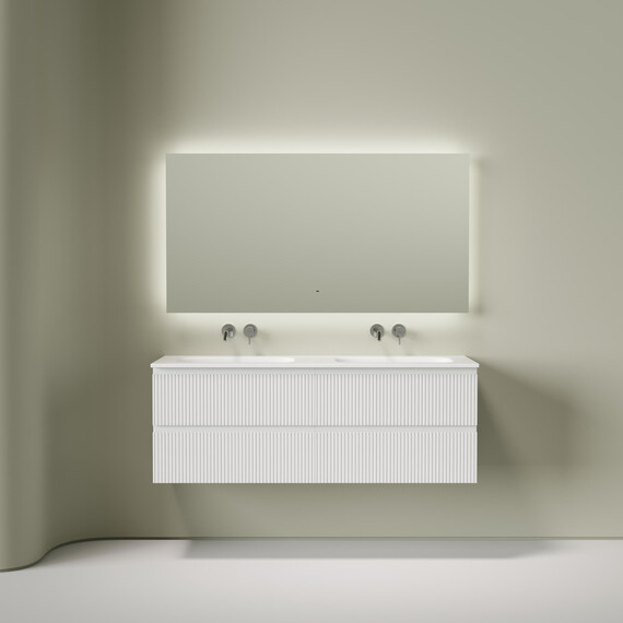 Тумба подвесная с раковиной Sancos Snob T 140 см SNT70W, Bianco (раковина Grace CN7022wx) фото 6