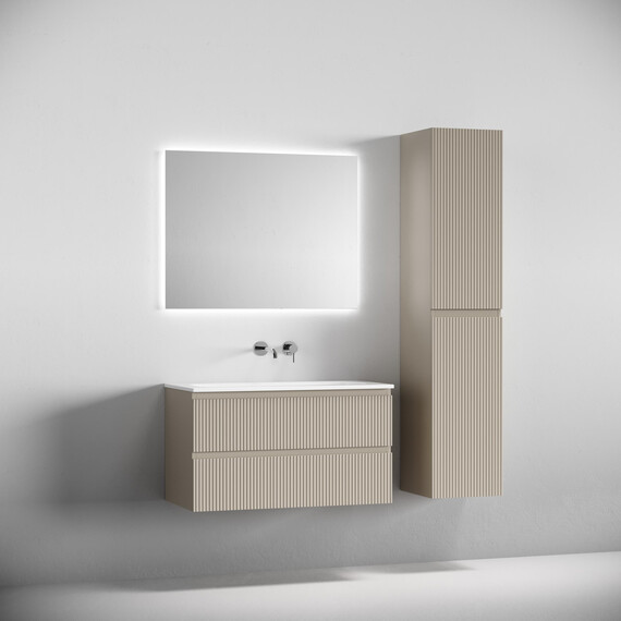 Тумба подвесная с раковиной Sancos Snob T 90 см SNT90CE, Beige Soft (раковина Grace CN7019wx) фото 5