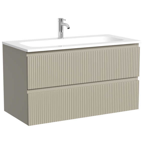 Тумба подвесная с раковиной Sancos Snob T 90 см SNT90CE, Beige Soft (раковина Grace CN7019) фото 2