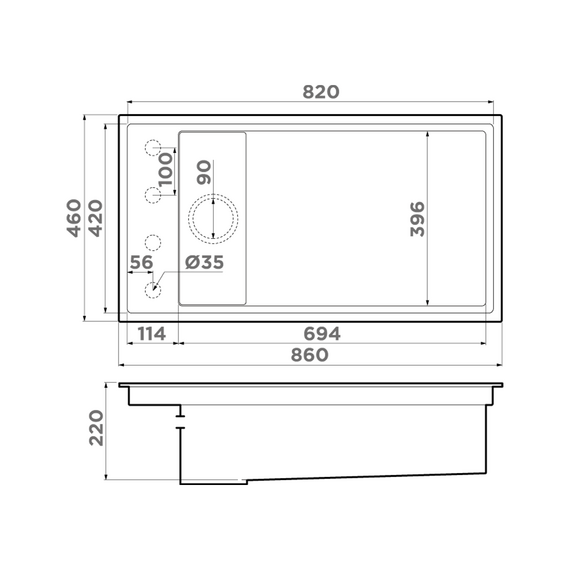 Кухонная мойка Omoikiri Kinaru Pro 86-U/I mo 4997454, мокко фото 8
