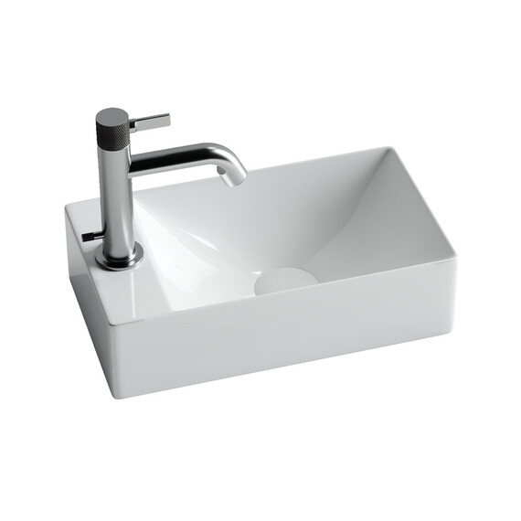 Тумба подвесная с раковиной Sancos Mini 37 см MN35WL (раковина Element CN5008) фото 2