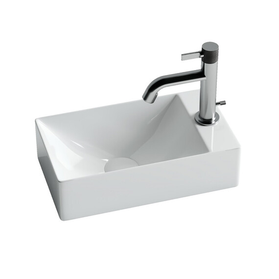 Тумба подвесная с раковиной Sancos Mini 37 см MN35WR (раковина Element CN5007) фото 3