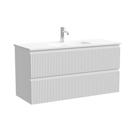 Тумба подвесная с раковиной-столешницей Sancos Snob R 390 100 см SNR100/39W, Bianco (раковина Compact CN7027) фото 2