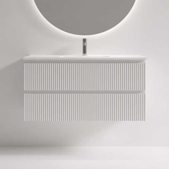 Тумба подвесная с раковиной-столешницей Sancos Snob R 390 100 см SNR100/39W, Bianco (раковина Compact CN7027) фото 