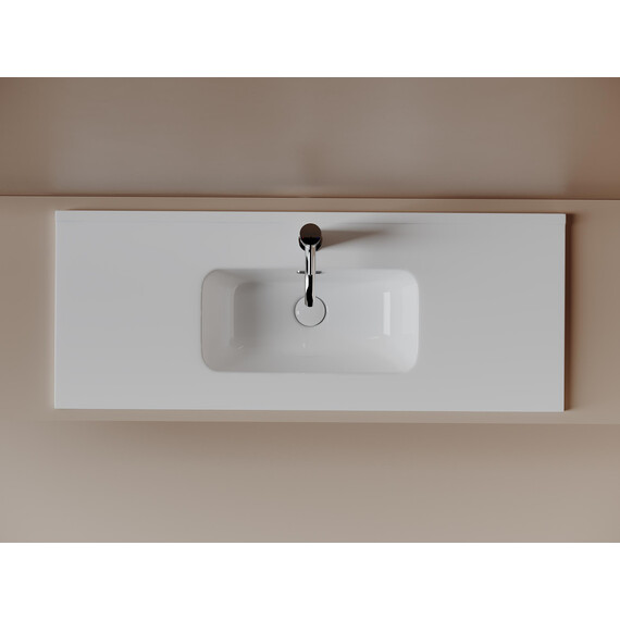 Тумба подвесная с раковиной-столешницей Sancos Snob R 390 100 см SNR100/39W, Bianco (раковина Compact CN7027) фото 7
