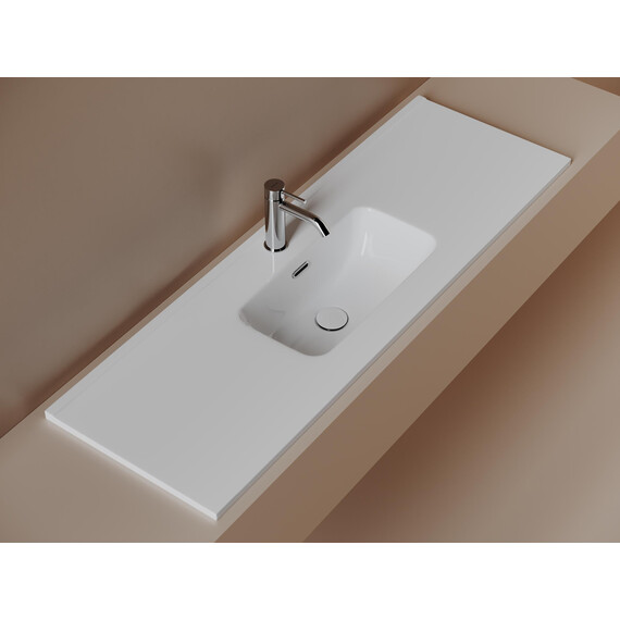 Тумба подвесная с раковиной-столешницей Sancos Snob R 390 120 см SNR120/39CE, Beige Soft (раковина Compact CN7028) фото 6