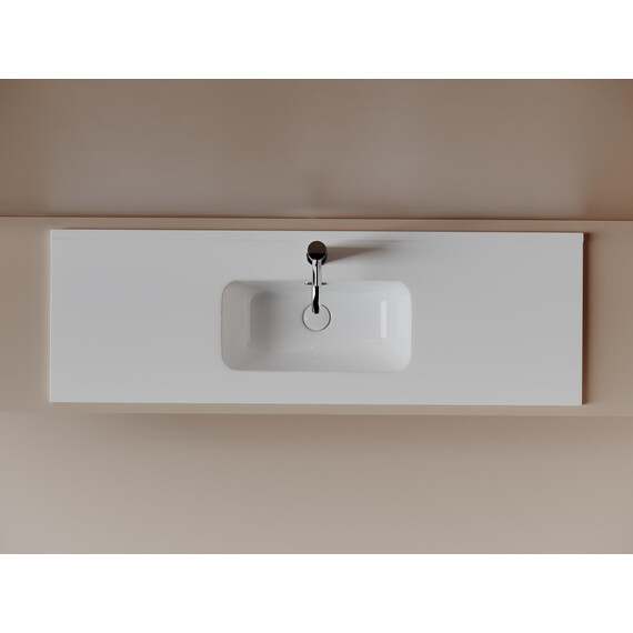 Тумба подвесная с раковиной-столешницей Sancos Snob R 390 120 см SNR120/39CE, Beige Soft (раковина Compact CN7028) фото 7