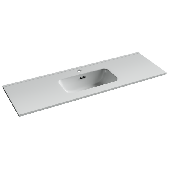 Тумба подвесная с раковиной-столешницей Sancos Snob R 390 120 см SNR120/39W, Bianco (раковина Compact CN7028) фото 3