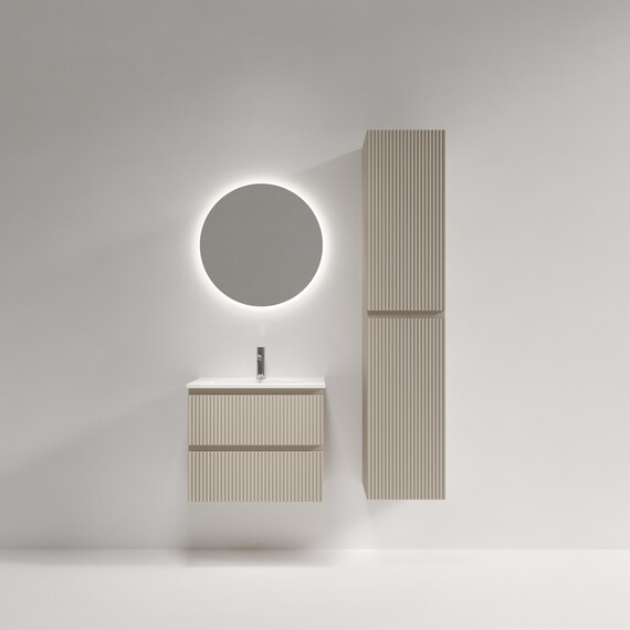Тумба подвесная с раковиной Sancos Snob R 390 60 см SNR60/39CE, Beige Soft (раковина Compact CN7025) фото 6