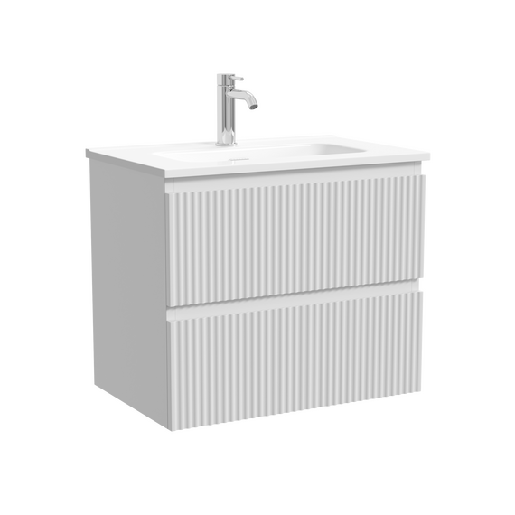 Тумба подвесная с раковиной Sancos Snob R 390 60 см SNR60/39W, Bianco (раковина Compact CN7025) фото 2