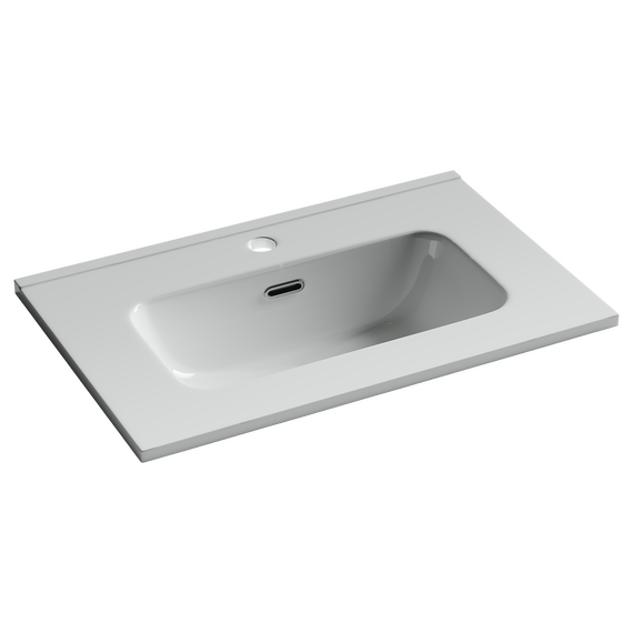 Тумба подвесная с раковиной Sancos Snob R 390 60 см SNR60/39W, Bianco (раковина Compact CN7025) фото 3