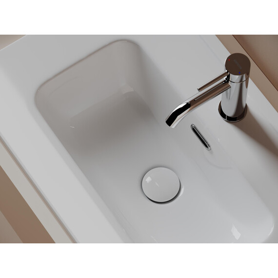 Тумба подвесная с раковиной Sancos Snob R 390 60 см SNR60/39W, Bianco (раковина Compact CN7025) фото 8