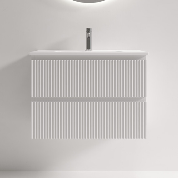 Тумба подвесная с раковиной-столешницей Sancos Snob R 390 70 см SNR70/39W, Bianco (раковина Compact CN7029) фото 