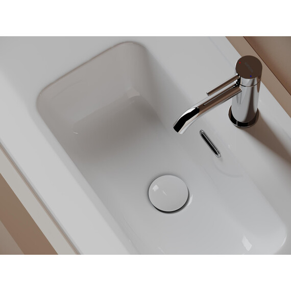 Тумба подвесная с раковиной-столешницей Sancos Snob R 390 80 см SNR80/39CE, Beige Soft (раковина Compact CN7026) фото 8