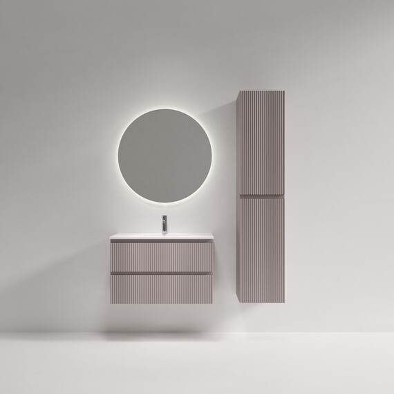 Тумба подвесная с раковиной-столешницей Sancos Snob R 390 80 см SNR80/39SM, Doha soft (раковина Compact CN7026) фото 9
