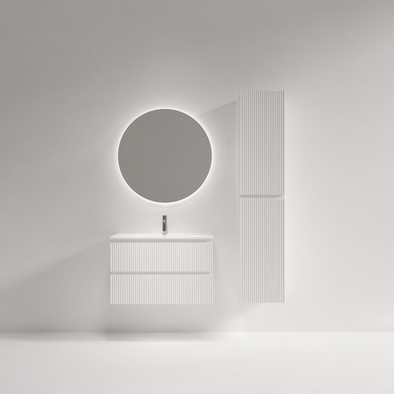 Тумба подвесная с раковиной-столешницей Sancos Snob R 390 80 см SNR80/39W, Bianco (раковина Compact CN7026) фото 9