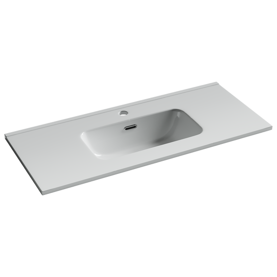 Тумба подвесная с раковиной-столешницей Sancos Snob R 390 90 см SNR90/39W, Bianco (раковина Compact CN7030) фото 2