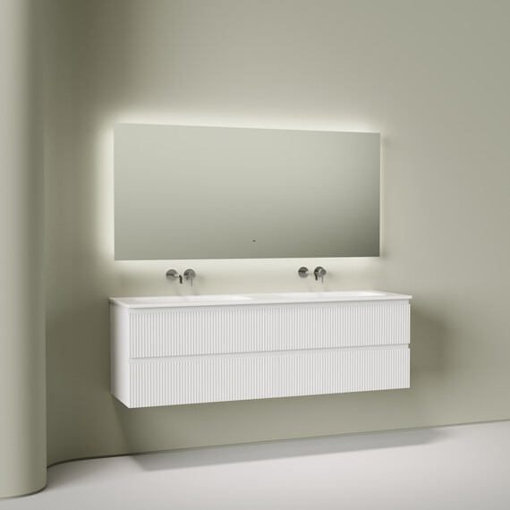 Тумба подвесная с раковиной Sancos Snob T 160 см SNT80W, Bianco (раковина Grace CN7023wx) фото 5