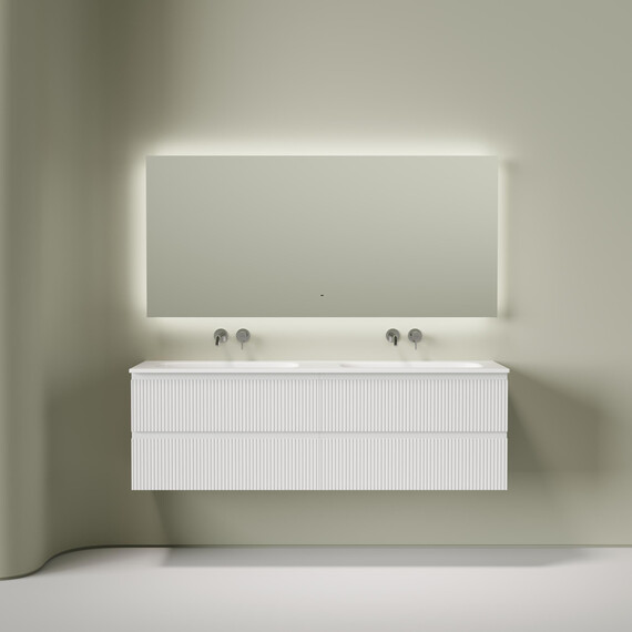 Тумба подвесная с раковиной Sancos Snob T 160 см SNT80W, Bianco (раковина Grace CN7023wx) фото 6