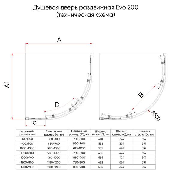 Душевое ограждение Veconi Evo 90x90 см E2-CH-9090-01-C9, хром/прозрачное фото 4