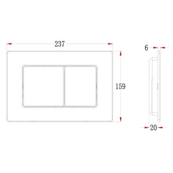 Кнопка смыва Veconi Flush FLV9-GM, оружейная сталь фото 2