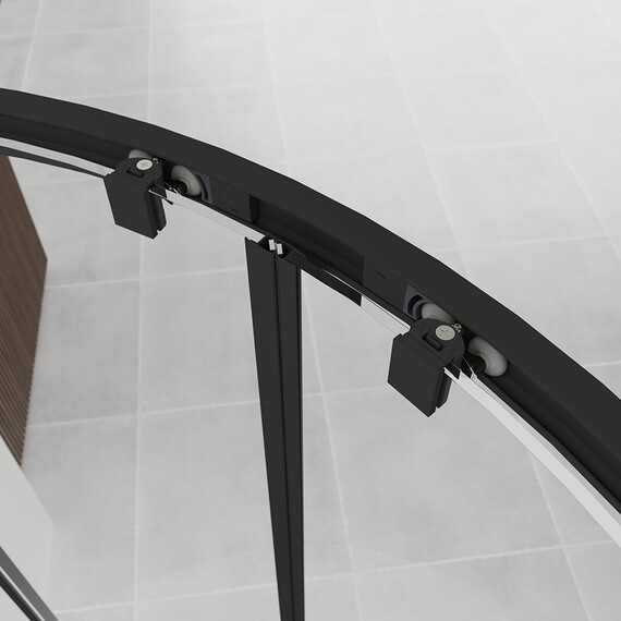Душевое ограждение Veconi Evo 120x90 см E2-B-12090-01-C9, чёрный матовый/прозрачное фото 3