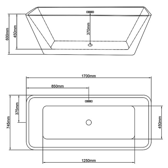 Ванна отдельностоящая Loranto 170х75 см CS-13-170 фото 4