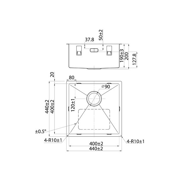 Кухонная мойка Iddis Edifice EDI44S0i77 1 мм, хром глянцевый фото 16