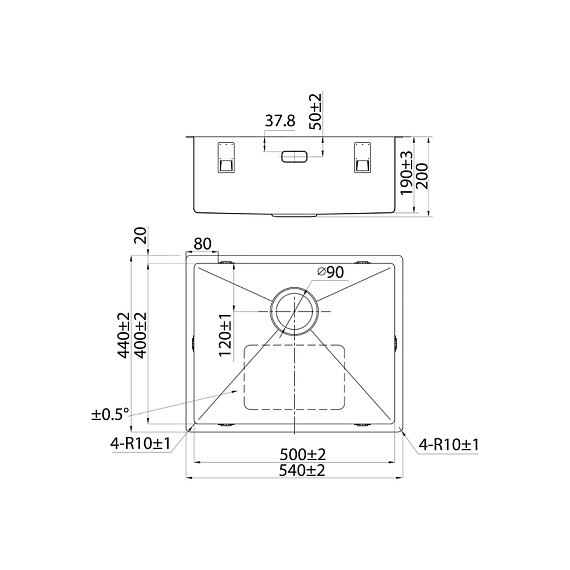 Кухонная мойка Iddis Edifice EDI54G0i77 1 мм, графитовый фото 18