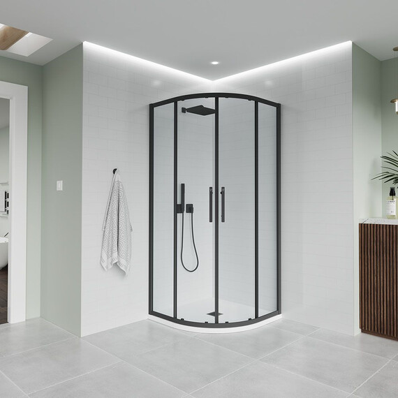 Душевое ограждение Veconi Evo 120x80 см E2-B-12080-01-C9, чёрный матовый/прозрачное фото 