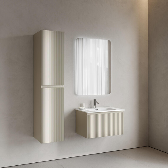Тумба подвесная с раковиной Sancos Snob R 1.0 70 см SNR1.070CE, Beige soft (раковина Element CN7007) фото 7